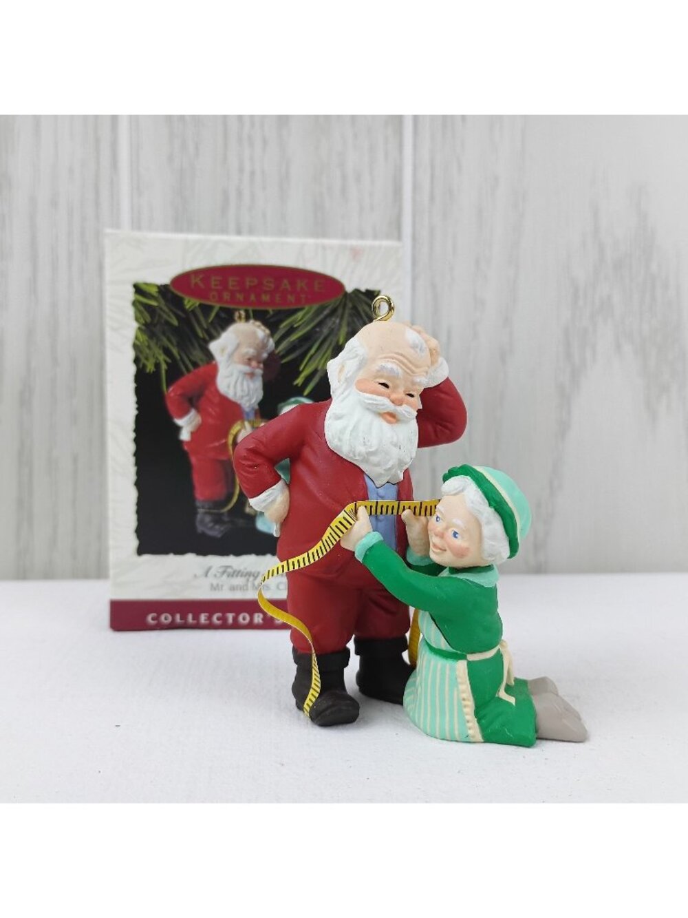 Hallmark Keepsake Ornament A Fitting Moment Mr & Mrs Claus Dated 1993 Christmas